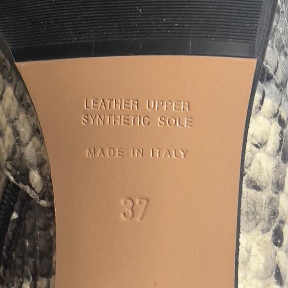 Napoleoni Made in Italy Snakeskin Pattern Leather Zippered Ankle Boot Size 6.5 - Picture 8 of 15